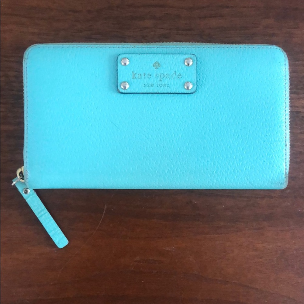 Kate Spade Teal/Green Slim Continental Wallet